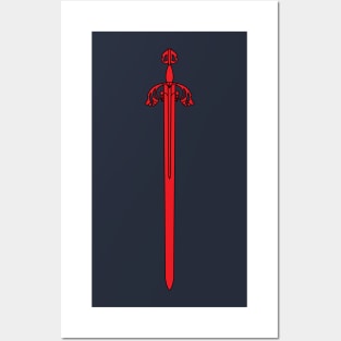 Tizona Sword (red) Posters and Art